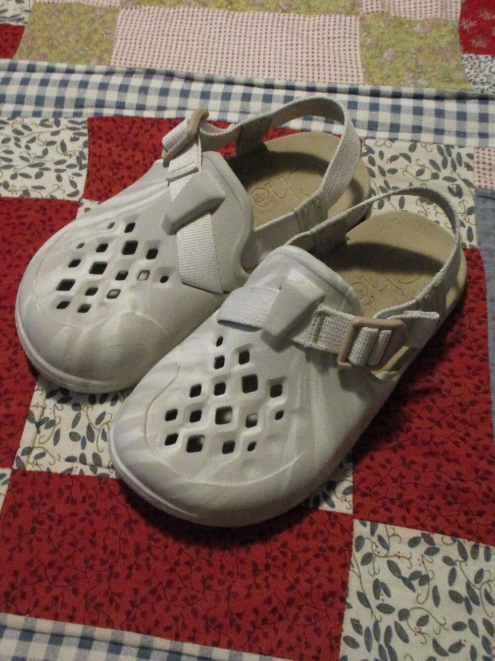 Chaco Chillos Clogs Rubber Youth‎  Tan Swirl Rubber Strapback Size 2Y-3Y